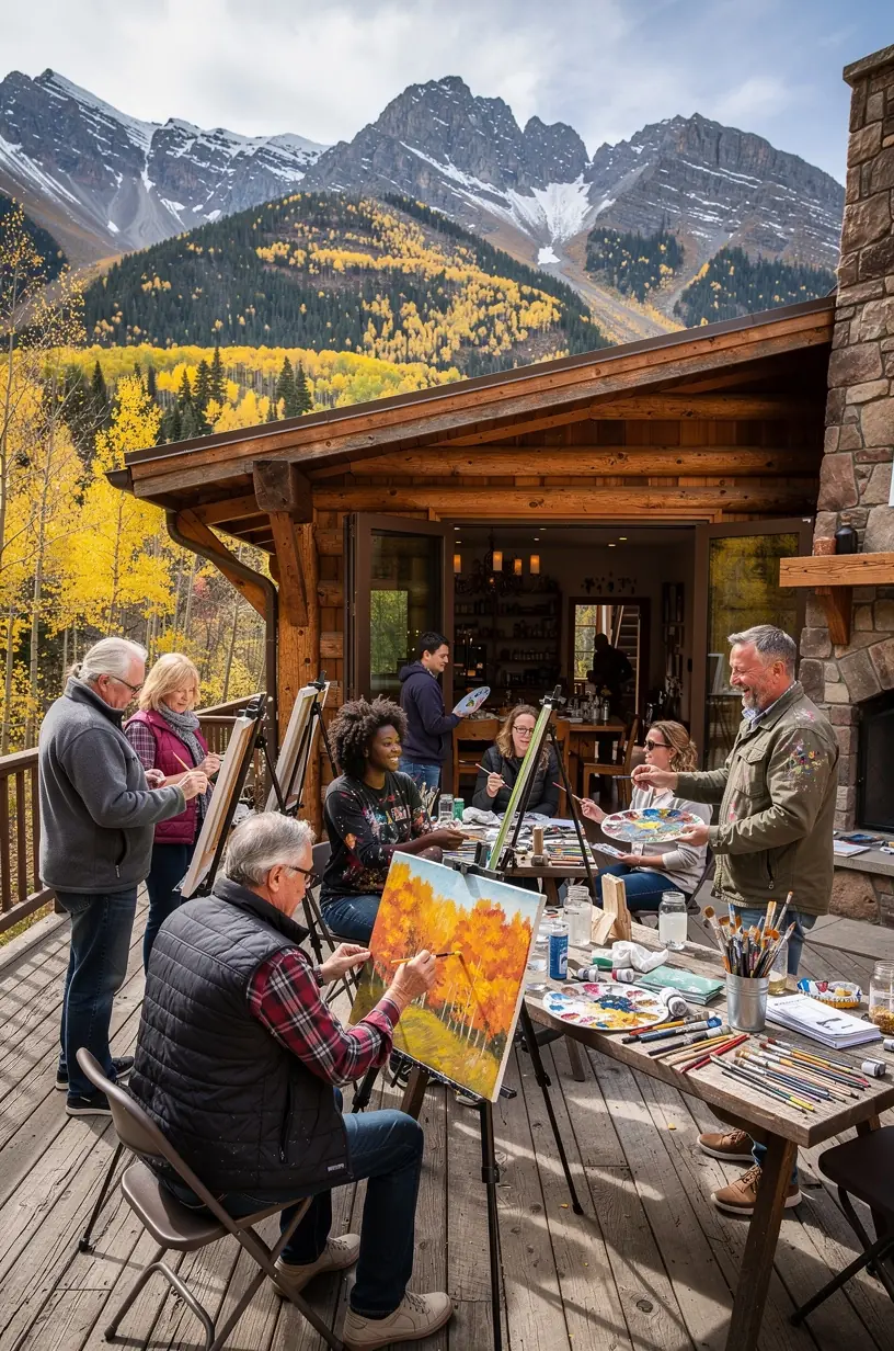 Artist mixing vibrant paints demonstrating color theory concepts.